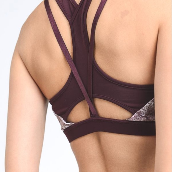 MAGENTA MARBLE RACERBACK BRA - Picture 3 of 5